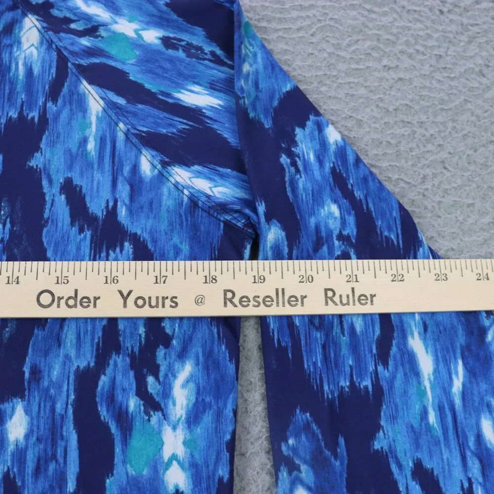 Sunsets and Sweat Tea Jacket Womens Small Blue Full Zip Lightweight Golf UPF 50 - Picture 12 of 12